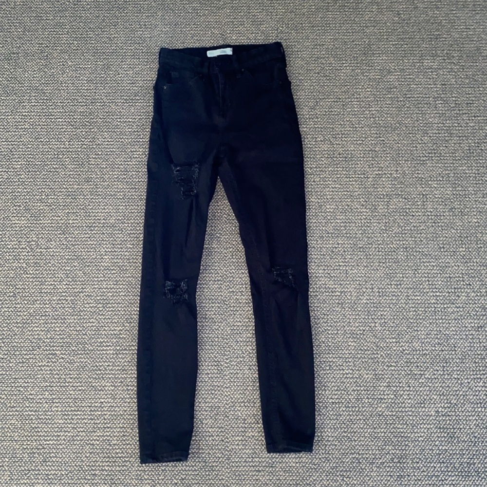Topshop Skinny Ripped Jeans